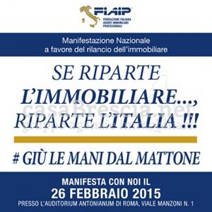 Roma, 26 febbraio, manifestazione FIAIP: se riparte l’immobiliare ... riparte l’Italia !!!